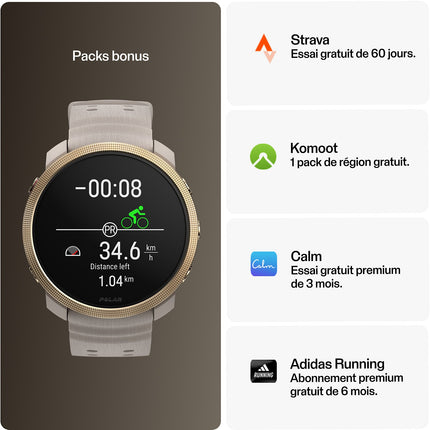 Montre sport POLAR Vantage M3 Biege Or S-L