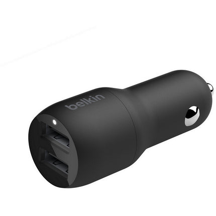 Chargeur BELKIN 24W 2xUSB-A/Lightning 1m noir