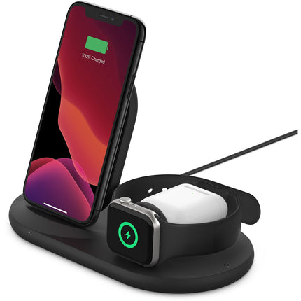 Chargeur induction BELKIN sans-fil 3 en 1 noir