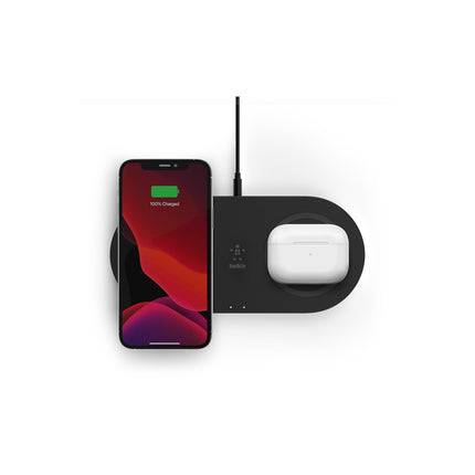 Chargeur induction BELKIN sans-fil 2x15W Pad charge rapide noir