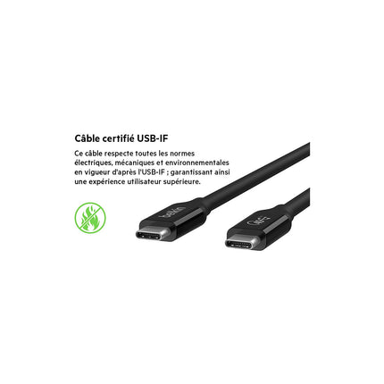 Adaptateur USB C BELKIN USB 4 C 0.80M