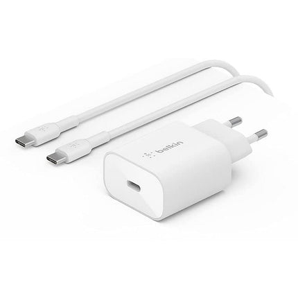 Chargeur USB C BELKIN 25W + cable USB-C vers USB-C