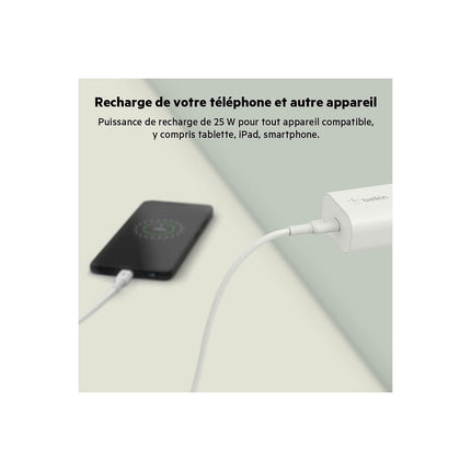 Chargeur BELKIN USB-C 25W Blanc