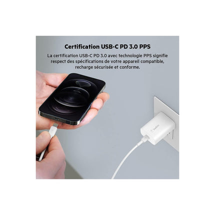 Chargeur BELKIN USB-C 25W Blanc