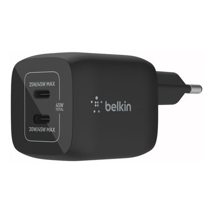Chargeur secteur BELKIN 45W USB-C pour Samsung et Apple Noir