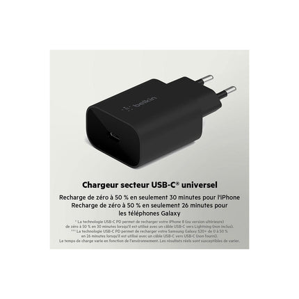 Chargeur BELKIN USB-C 25W Noir