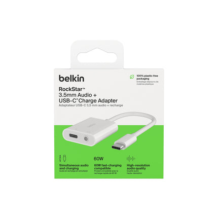 Adaptateur USB C BELKIN USB-C vers USB-C/Jack 3.5mm