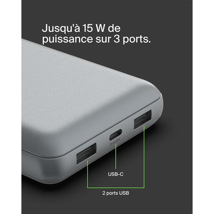 Batterie externe BELKIN 10 000 mAh grise