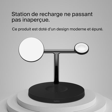 Chargeur induction BELKIN Qi2 noir 3 en 1