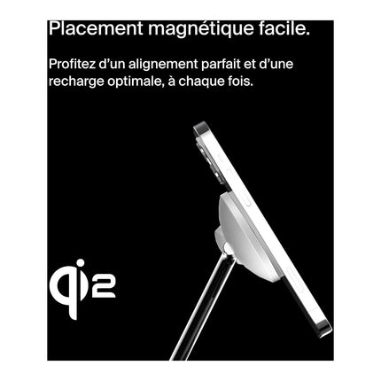 Chargeur induction BELKIN Qi2 Blanc 3 en 1