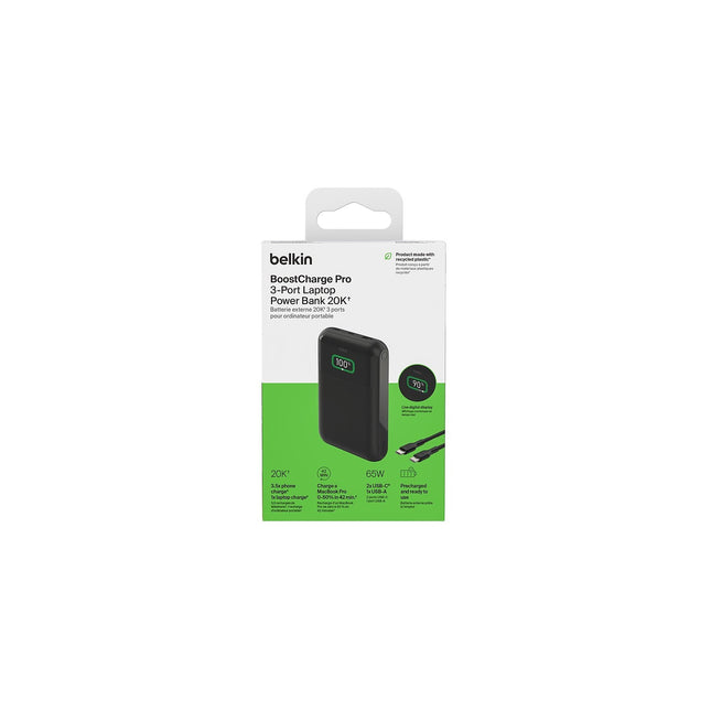 Batterie externe BELKIN 20000 mAh 65W pour ordinateur portable