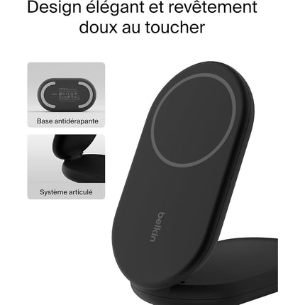 Chargeur induction BELKIN induction 15W 2en1 noir