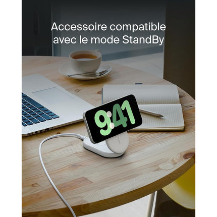 Chargeur induction BELKIN induction 15W 2en1 blanc