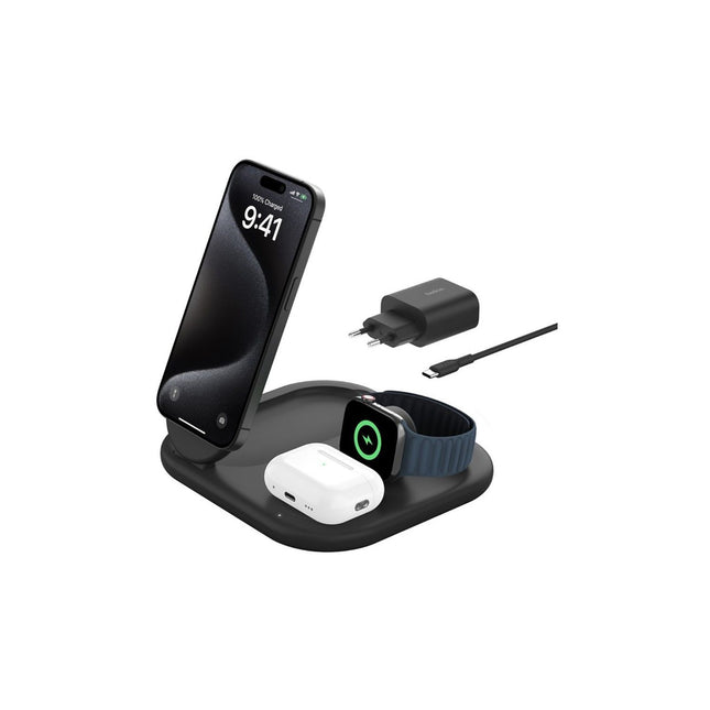 Chargeur induction BELKIN Qi2 15W 3en1 noir