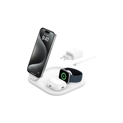 Chargeur induction BELKIN induction 15W 3en1 blanc
