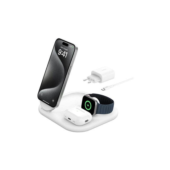 Chargeur induction BELKIN induction 15W 3en1 blanc