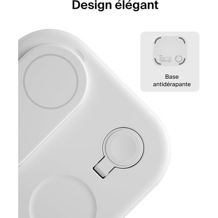 Chargeur induction BELKIN induction 15W 3en1 blanc