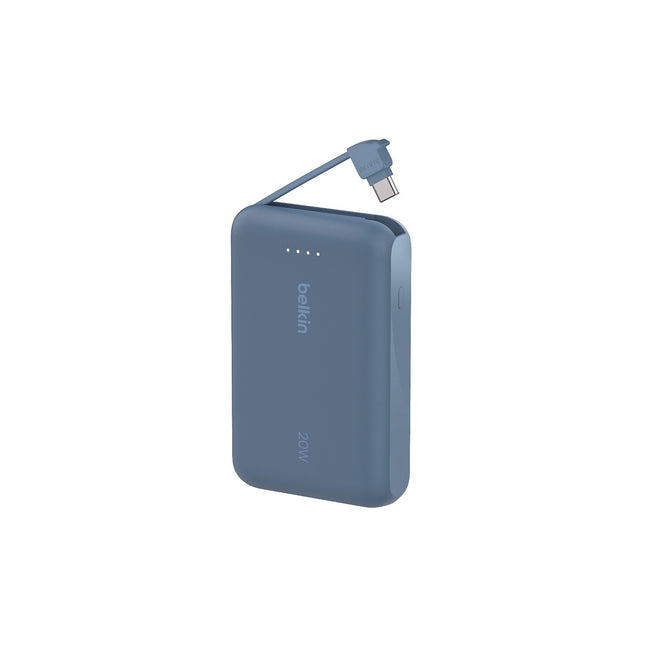 Batterie externe BELKIN 10000 mAh avec cable USB-C intégre bleu