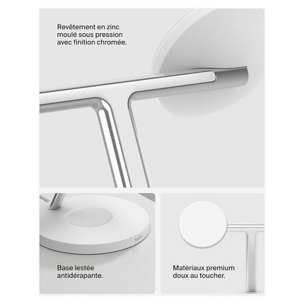 Chargeur induction BELKIN 15W Boost Charge Pro 3en1 Qi2 Blanc