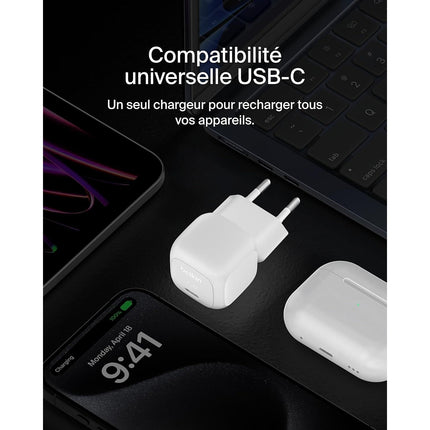 Chargeur BELKIN 20W USB-C BLANC