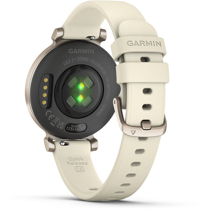 Montre connectée GARMIN Lily 2 Cream Gold bracelet blanc coco