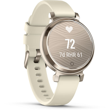 Montre connectée GARMIN Lily 2 Cream Gold bracelet blanc coco