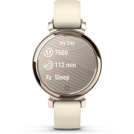 Montre connectée GARMIN Lily 2 Cream Gold bracelet blanc coco