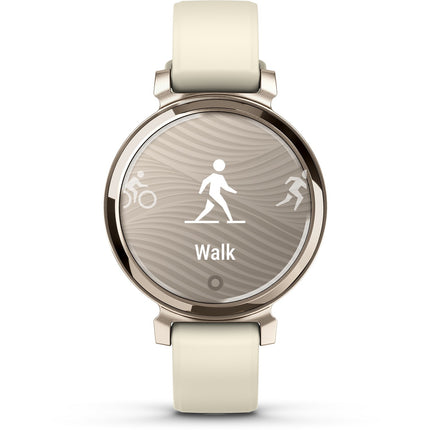 Montre connectée GARMIN Lily 2 Cream Gold bracelet blanc coco