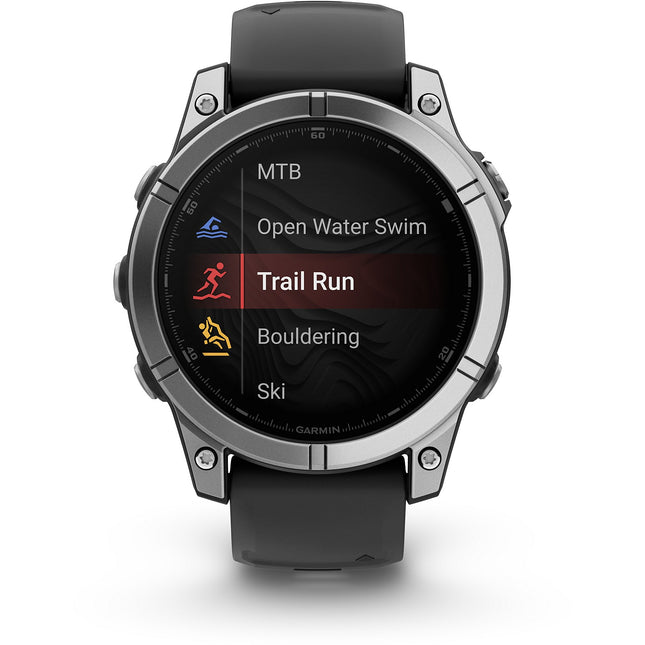 Montre sport GARMIN Fenix E Multisports GPS AMOLED BT Wi-Fi 47 mm Acier inox bracelet gris