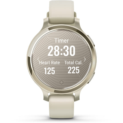Montre sport GARMIN Lily 2 Active Lunar Gold connectée et élégante GPS BT 38 mm Blanc