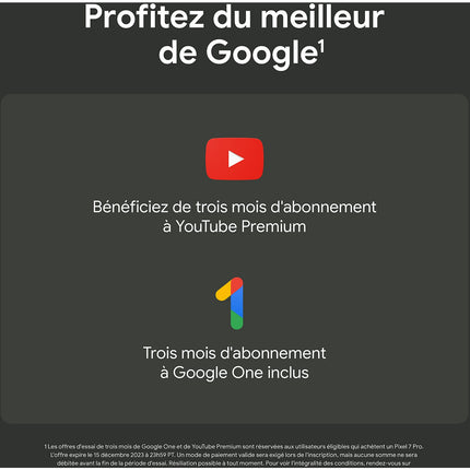 Smartphone GOOGLE Pixel 7 Pro Noir 128Go 5G