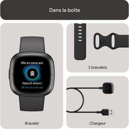 Montre santé FITBIT Sense 2 Aluminium Graphite et ombre