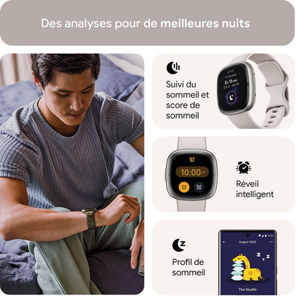 Montre santé FITBIT Sense 2 Aluminium Graphite et ombre