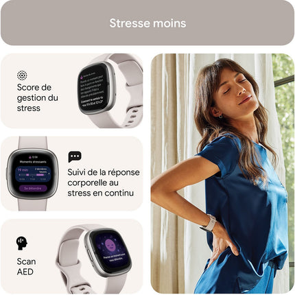 Montre santé FITBIT Sense 2 Aluminium Graphite et ombre