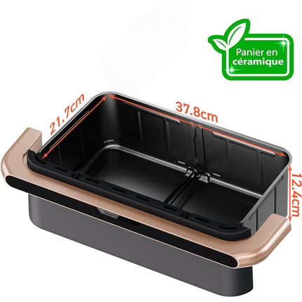 Friteuse sans huile COSORI Twinfry Pro Ceramic KAAPAFCSSEU0204A, 10 L, 4 résistances, panier céramique