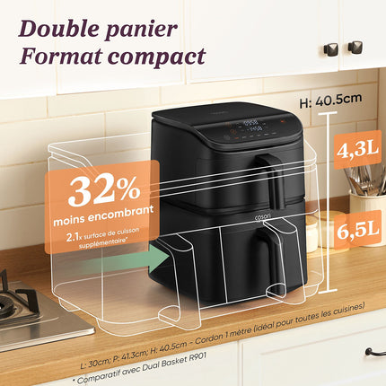 Friteuse sans huile COSORI Turbo Tower 10.8-Litre KAAPAFCSNEU0001Y Basilic