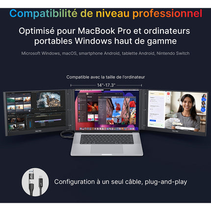 Ecran pc portable MOBILE PIXELS Trio 3 Pro 1400 14" QHD 60Hz IPS