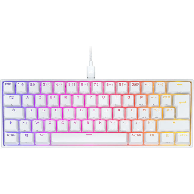 Clavier gamer CORSAIR K65 RGB MINI CHERRY MX Red Blanc