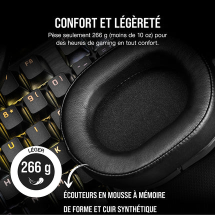 Casque gamer CORSAIR HS55 Wireless Carbon