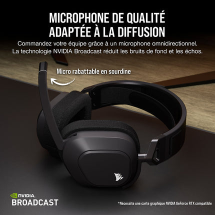Casque gamer CORSAIR HS80 MAX Wireless Steel Gray