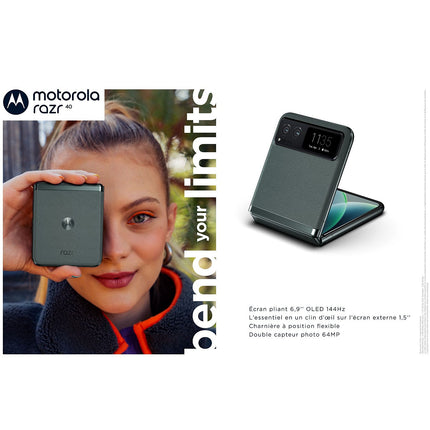 Smartphone MOTOROLA Razr 40 gris Sauge Reconditionné