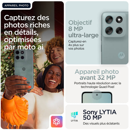 Smartphone MOTOROLA G56 Gris Ciel 256Go 5G
