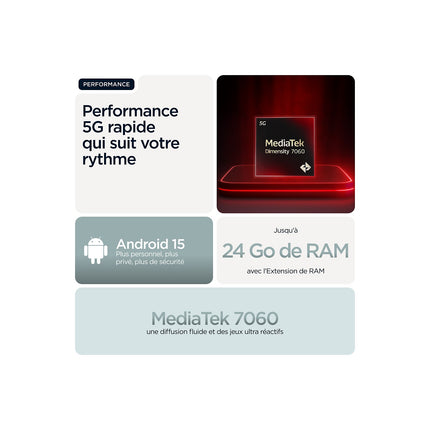 Smartphone MOTOROLA G56 Gris Ciel 256Go 5G