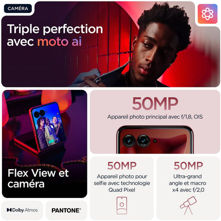 Smartphone MOTOROLA Razr 60 Ultra 512Go Rouge Rio 5G