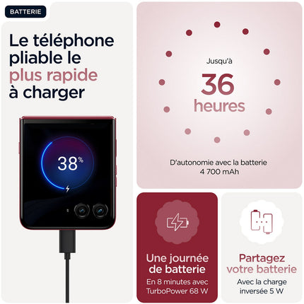 Smartphone MOTOROLA Razr 60 Ultra 512Go Rouge Rio 5G