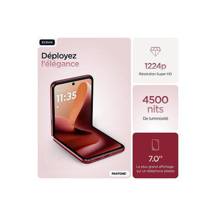 Smartphone MOTOROLA Razr 60 Ultra 512Go Rouge Rio 5G