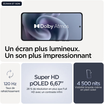 Smartphone MOTOROLA G86 Gris 256Go 5G