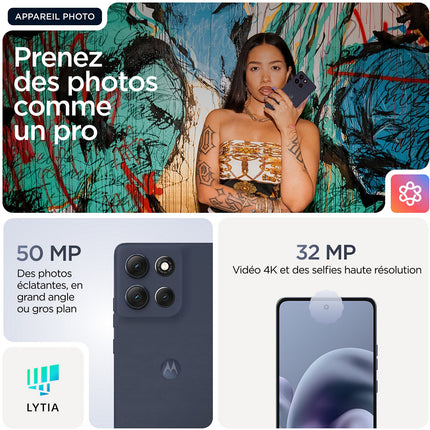 Smartphone MOTOROLA G86 Gris 256Go 5G