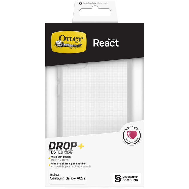 Coque OTTERBOX Samsung A02s React transparent