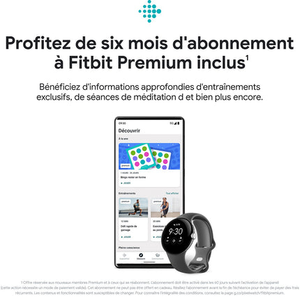 Montre connectée GOOGLE Pixel Watch Acier Arg/Bracelet Galet BT